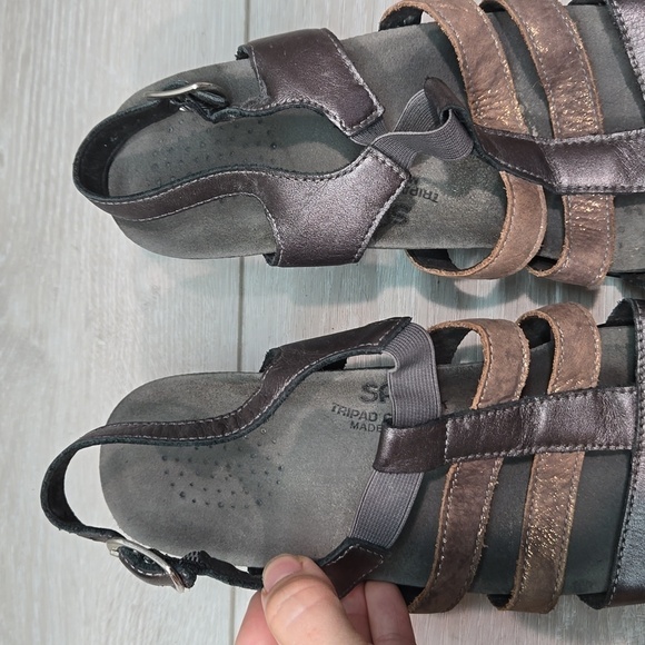 SAS Women Comfort Tripad Strappy Leather Heels Sandals shoes sz 8.5M - Picture 5 of 13